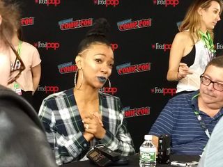 Actor Sonequa Martin-Green, who portrays Commander Michael Burnham on "Star Trek: Discovery," discussed the series' second season at New York Comic-Con 2018.