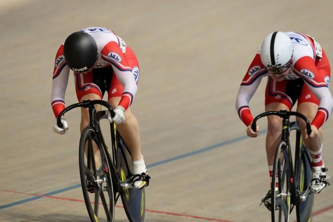 Anna Meares (SA) took the win ahead of Steph Morton (SA)