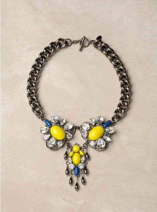 Costume jewellery: Anthropologie triple crystal bib, £285