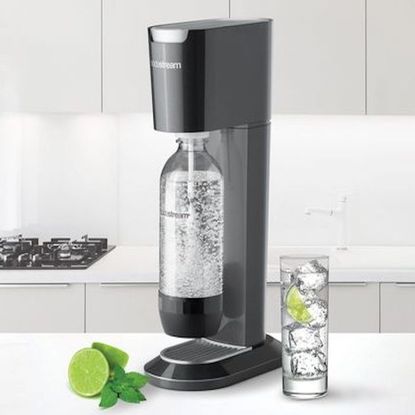 Soda Stream Genesis on a white kitchen island