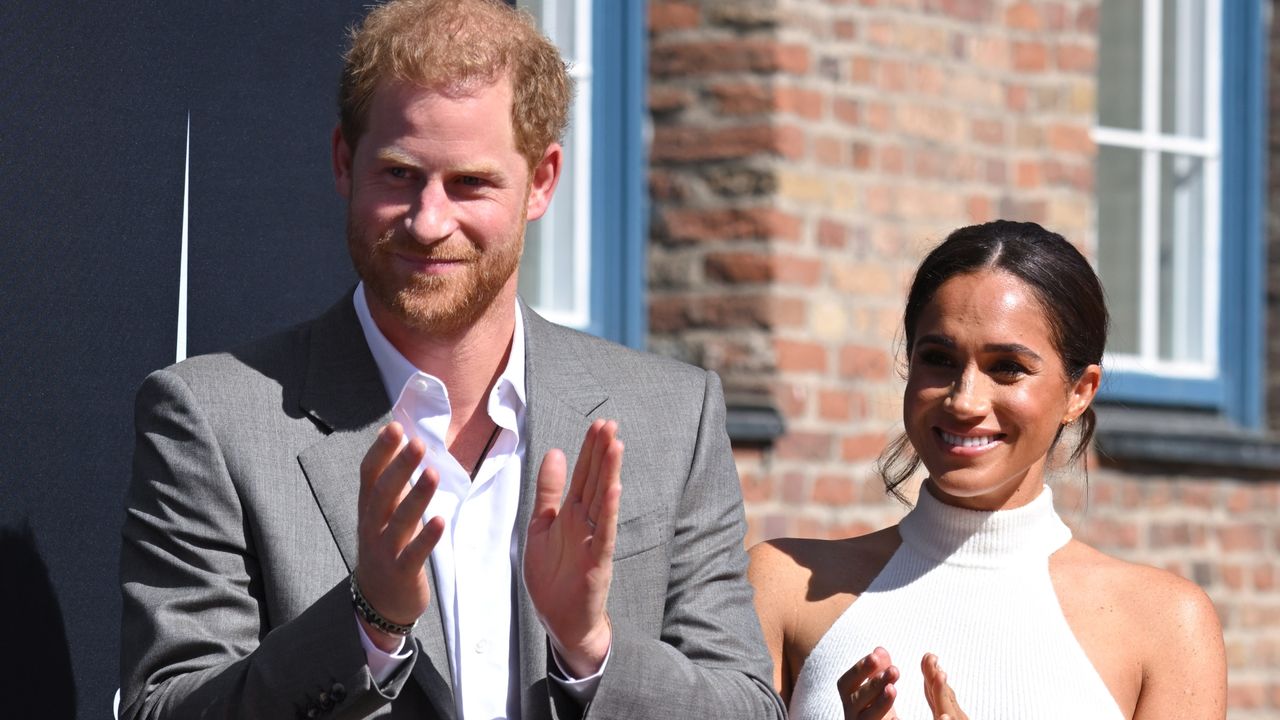 Prince Harry, Duke of Sussex and Meghan, Duchess of Sussex during the Invictus Games Dusseldorf 2023 - One Year To Go launch event on September 06, 2022 in Dusseldorf, Germany. The Invictus Games will be held in Germany for the first time in September 2023.