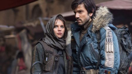 Felicity Jones and Diego Luna in Rogue One: A Star Wars Story