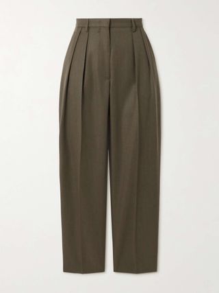 Emmett Pleated Wool Tapered Pants