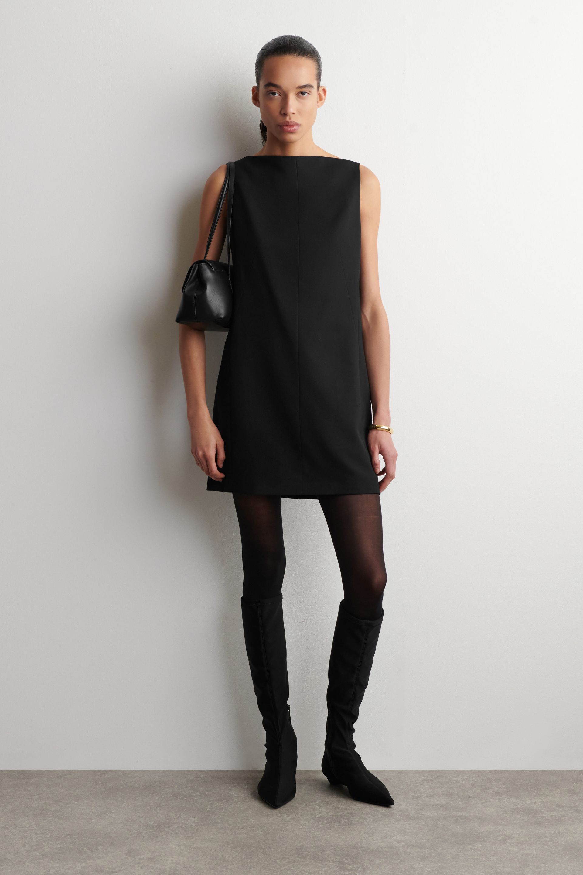 Tailored Merino Wool-Blend Mini Dress