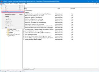 Save MMC as a file on Windows 10