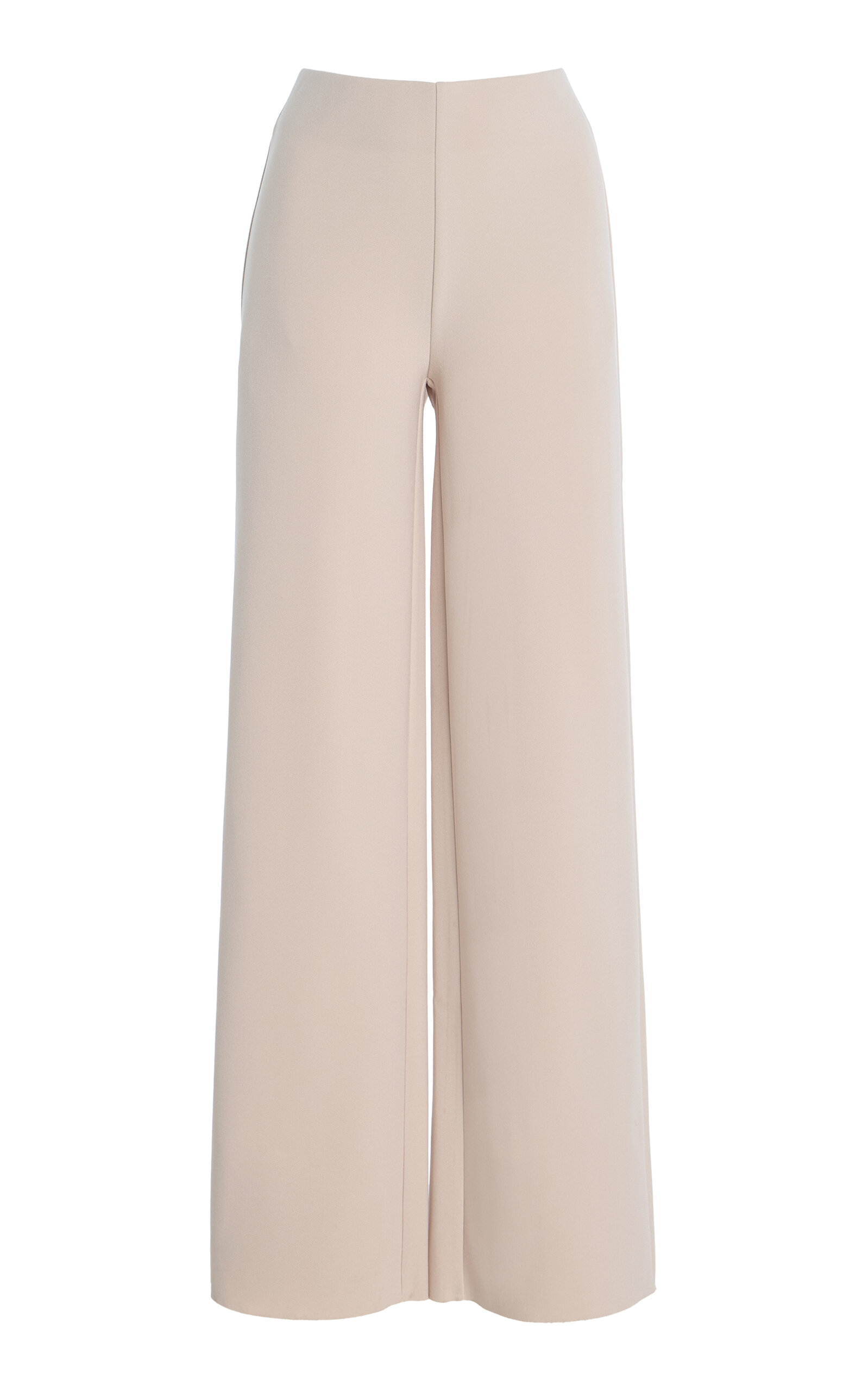 Exclusive Lay2 High-Rise Bonded-Crepe Straight-Leg Trousers