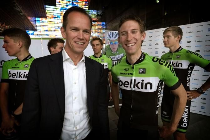 Belkin team manager Richard Plugge and team leader Bauke Mollema