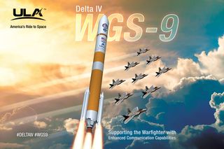 United Launch Alliance Delta IV rocket launch art