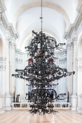Ai Weiwei Venice glass sculpture in shape of skeletons and bones