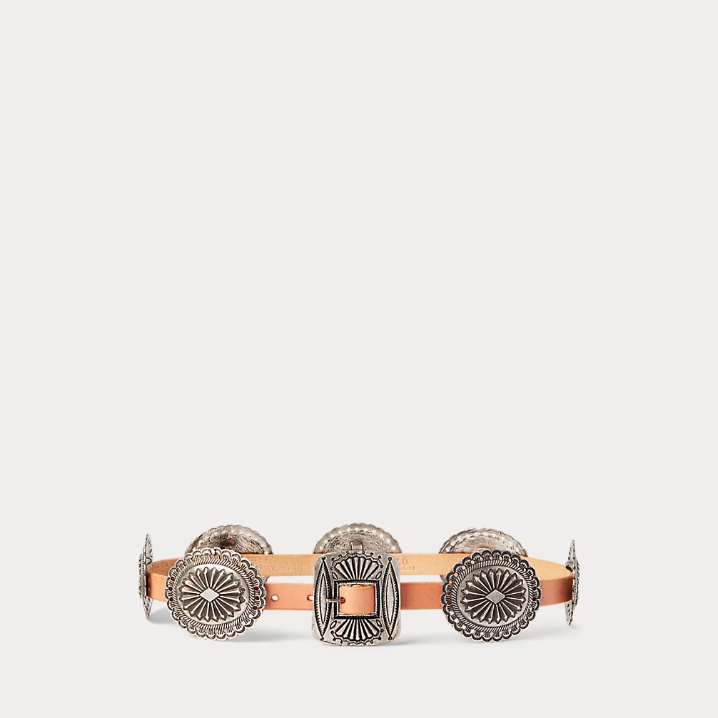 Metal Accent Leather Belt