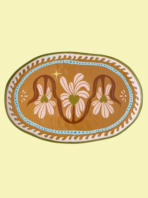 All the Luck in the World Floral Serving Platter