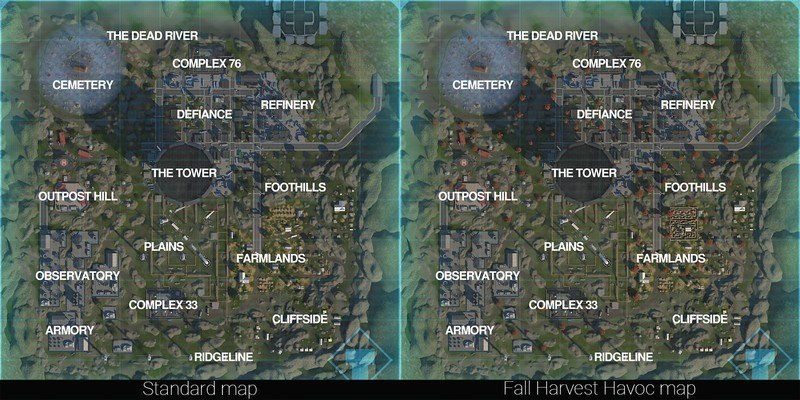 Population One Regular Vs Fall Map