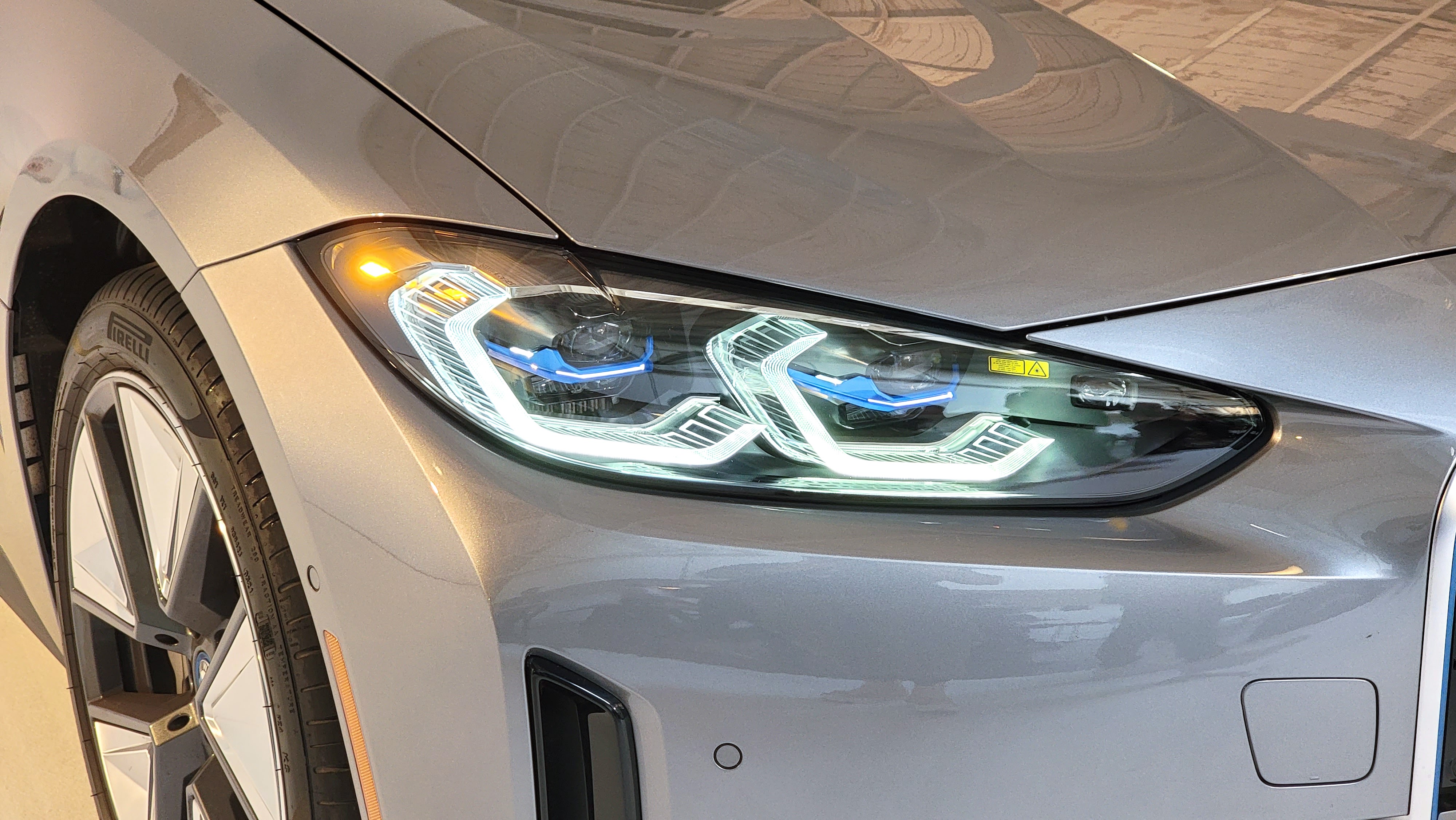 Close up of a car's head lights