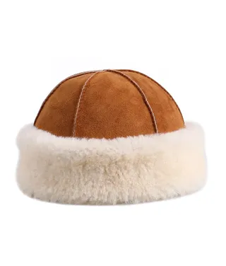 Boonjovia , Genuine Shearling Beanie Hat