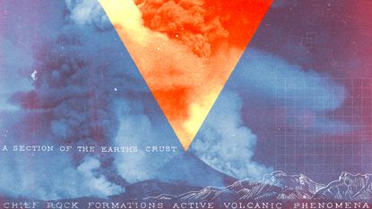 Illustration of a volcano erupting