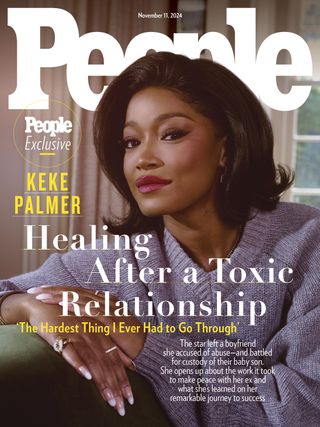 Keke Palmer wearing a gray sweater on the cover of People Magazine