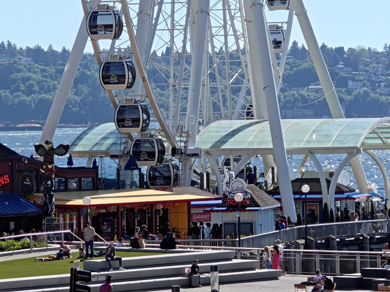 A Ferris wheel