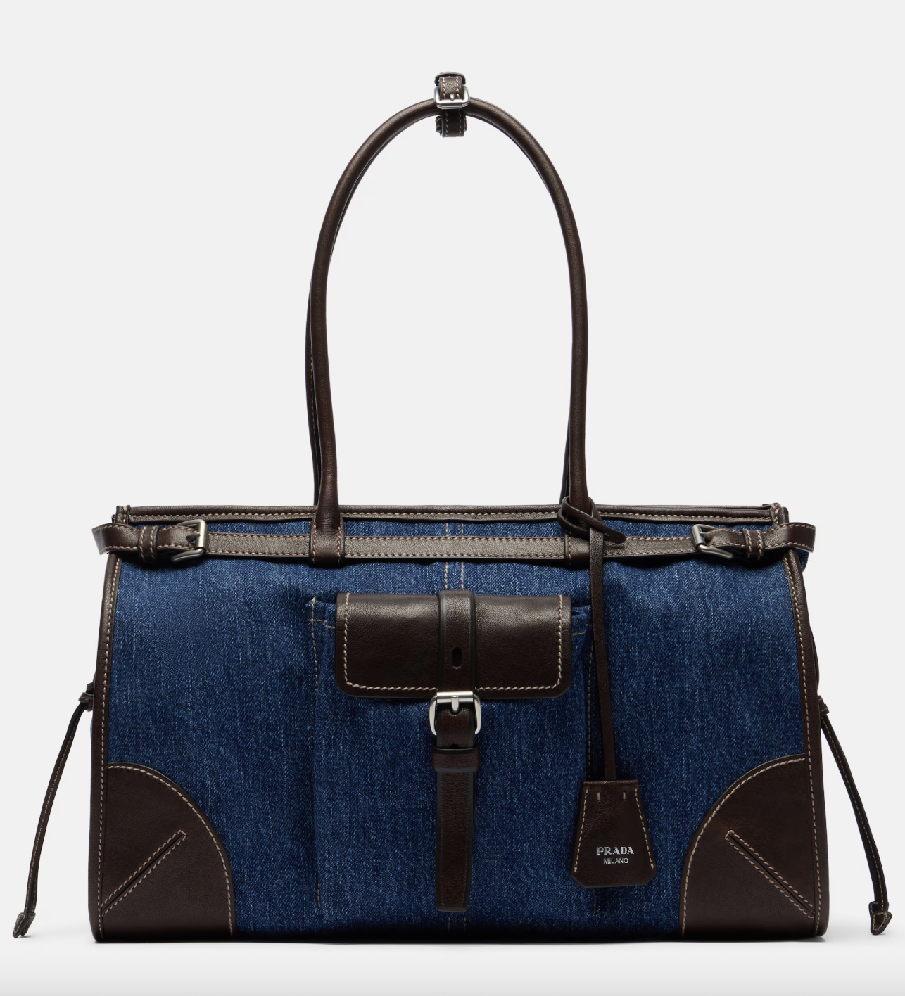 Prada, Prada Bonnie Large denim shoulder bag
