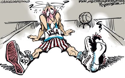 Political&nbsp;Cartoon&nbsp;U.S. Trump GOP Zion Williamson Nike NCAA