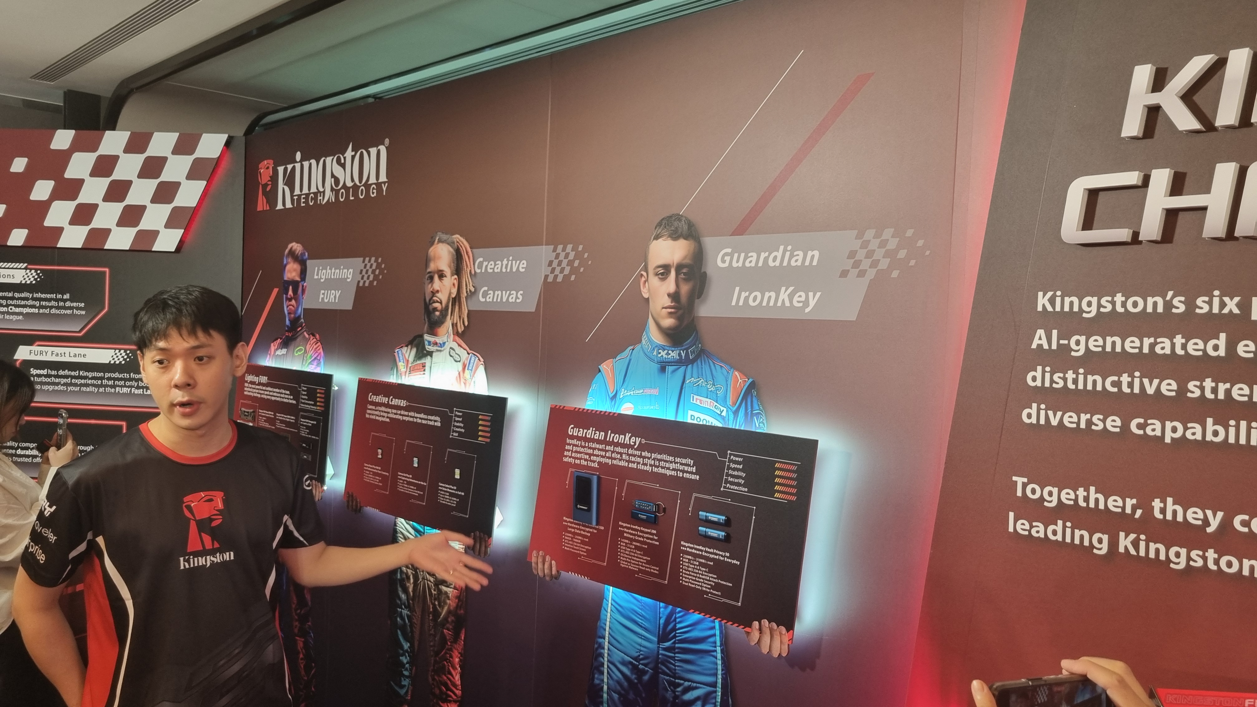 More AI race drivers at Kingston's tour at Computex 2024