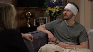 Liam (Scott Clifton) talks to Hope (Annika Noelle) in The Bold and the Beautiful