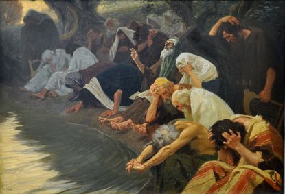 This painting "An der Wassern Babylons," by Gebhard Fugel, depicts the setting of the Hebrew poem, Psalm 137.