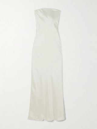 Strapless Satin Gown