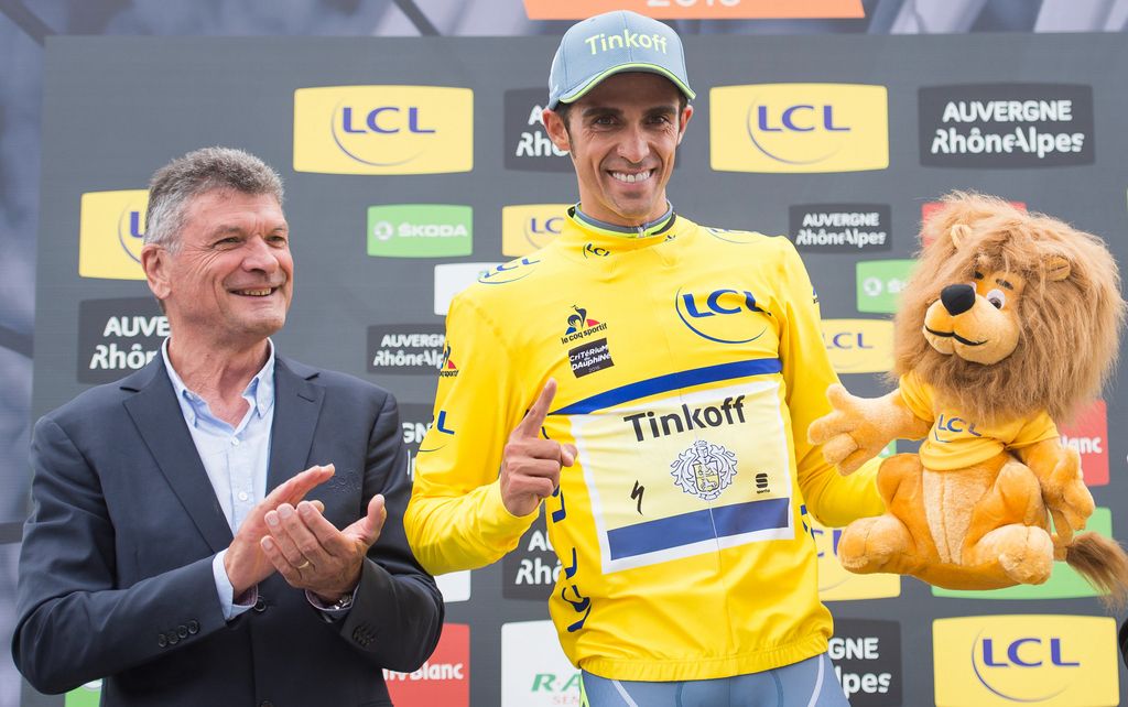 Alberto Contador (Tinkoff) back in yellow at the Dauphine