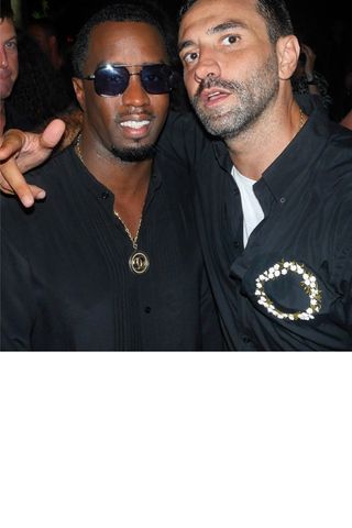 Riccardo Tisci and P Diddy at Riccardo Tisci's birthday party