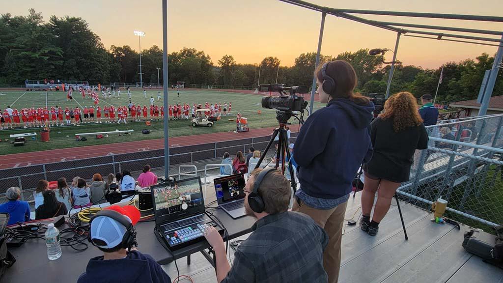 MATV uses Comrex LiveShot with unlicensed Wi-Fi repeater satellite dishes from MikroTik to cover live high school sports from fields with limited connectivity. 