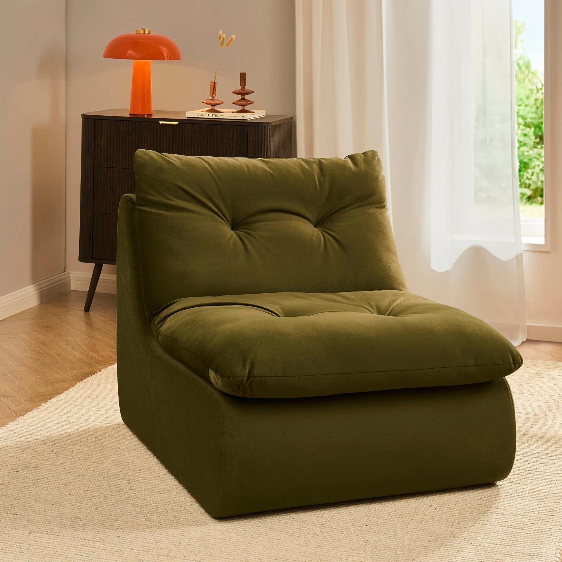Immy Relaxed Accent Chair - Rich Green
