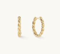 Spells of Love Medium Twist Hoops, $67.48/£60 | Spells of Love