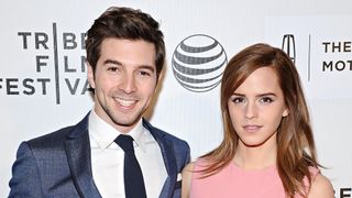 Actors Roberto Aguire (L) and Emma Watson attend the premiere of "Boulevard" during the 2014 Tribeca Film Festival at BMCC Tribeca PAC on April 20, 2014 in New York City.