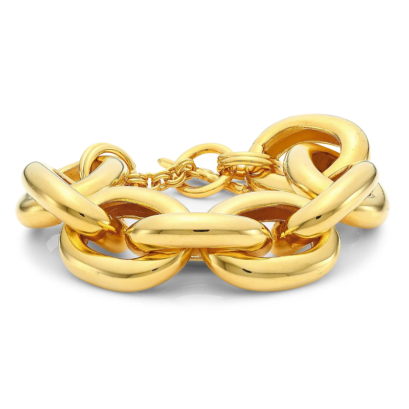 Gold chunky chain bracelet, Kenneth Jay Lane at Saks