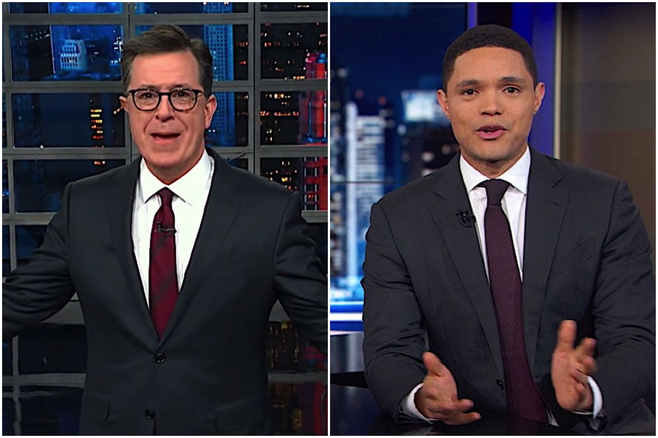 Trevor Noah and Stephen Colbert make fun of Michael Avenatti