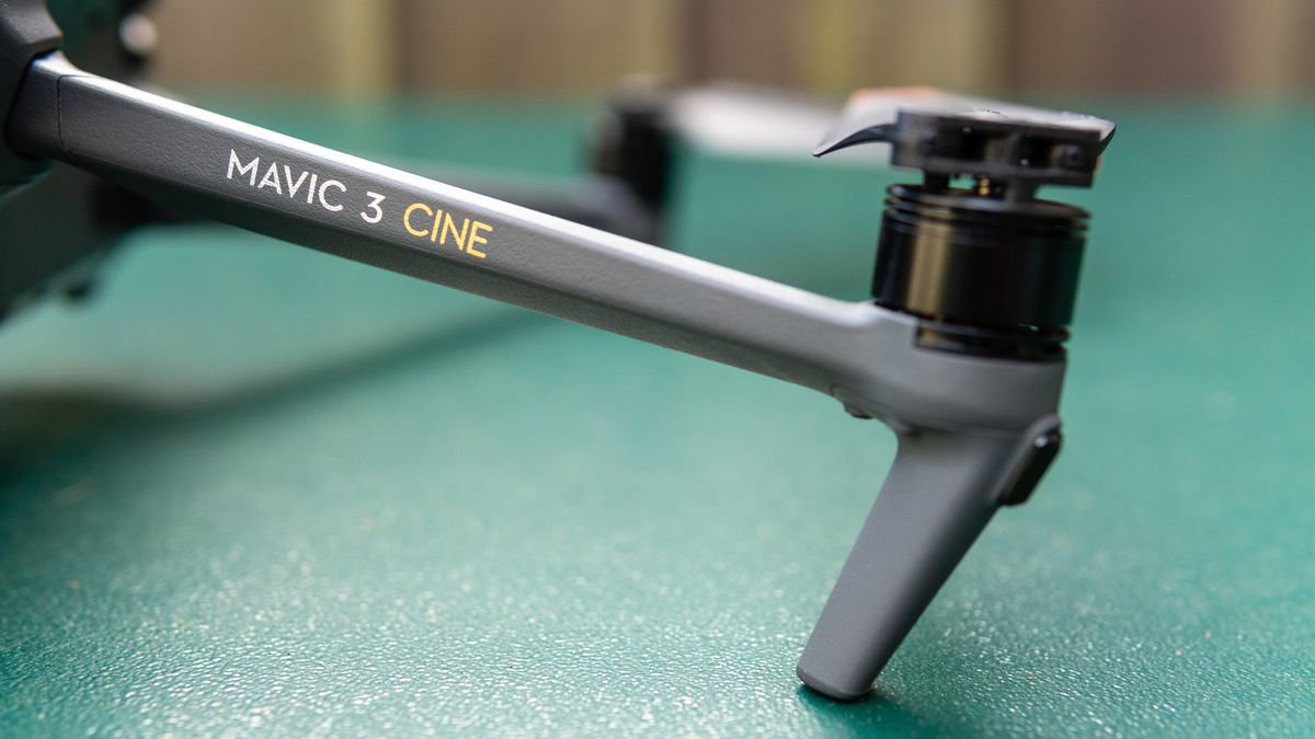 The DJI Mavic 3 drone's front arm and propeller