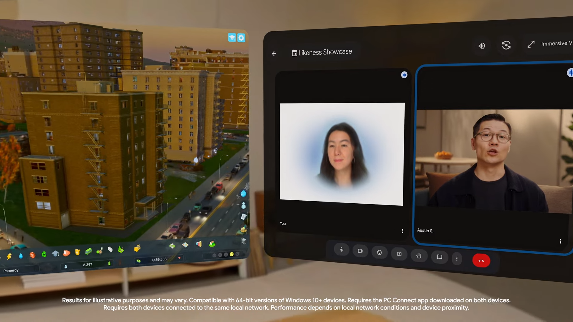 Screenshots from the Android XR revealing auto spatialization