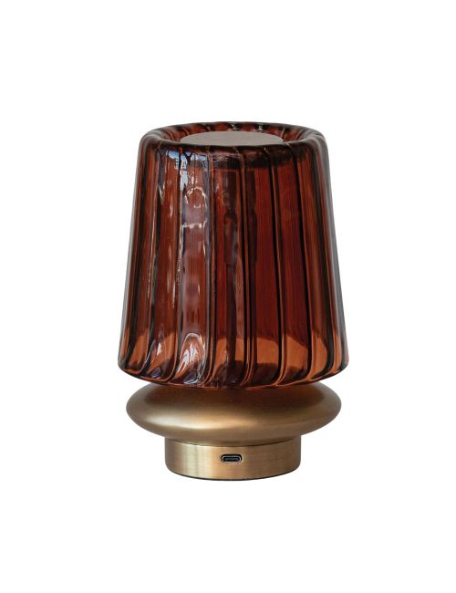 Antique Brass LED Touch Sensor Portable Table Lamp
