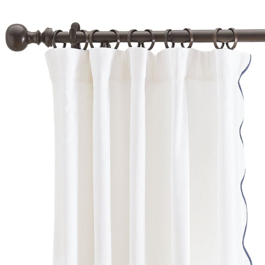 A cotton scalloped edge curtain
