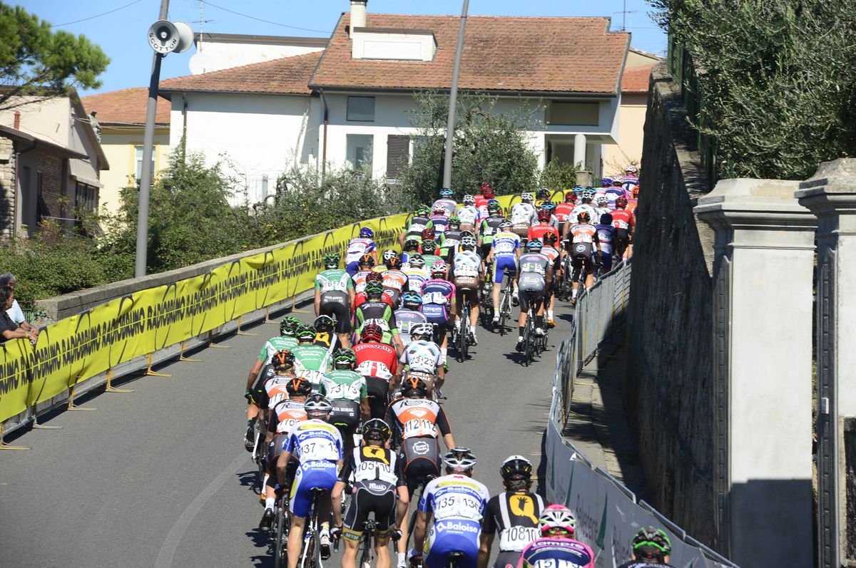 It was a nice clear day for the peloton