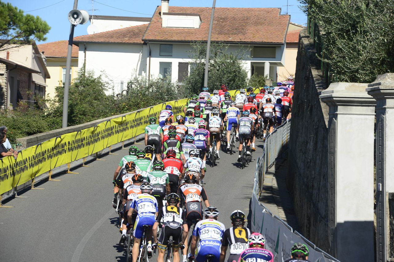It was a nice clear day for the peloton