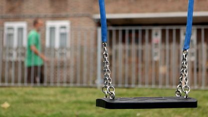 A community playground outside a housing estate in Fulham