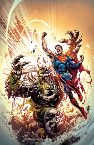 The Death of Superman 30th Anniversary Deluxe Edition cover by Ivan Reis