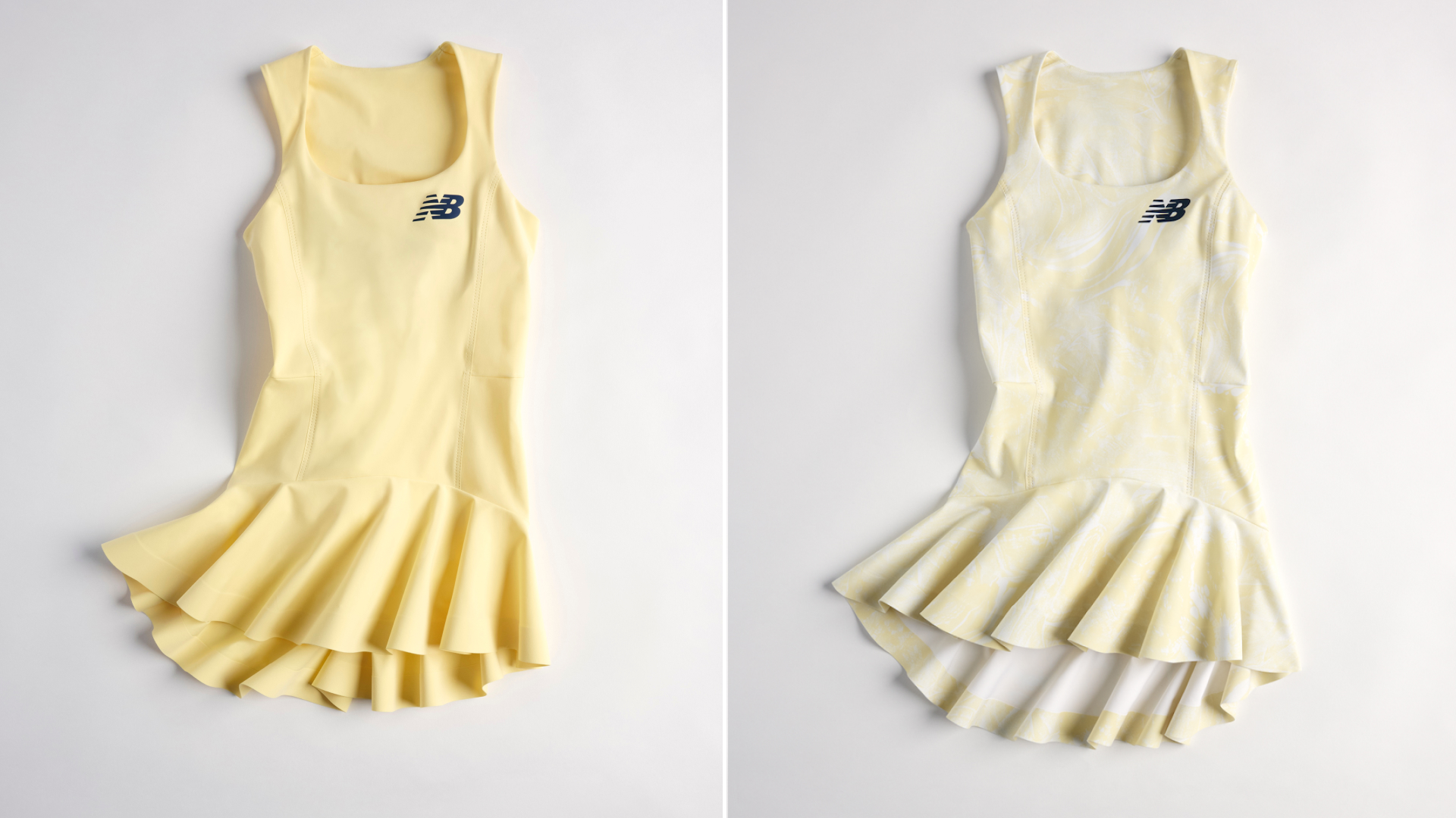 Coco Gauff's butter yellow tennis dresses for the 2026 US Open from New Balance.
