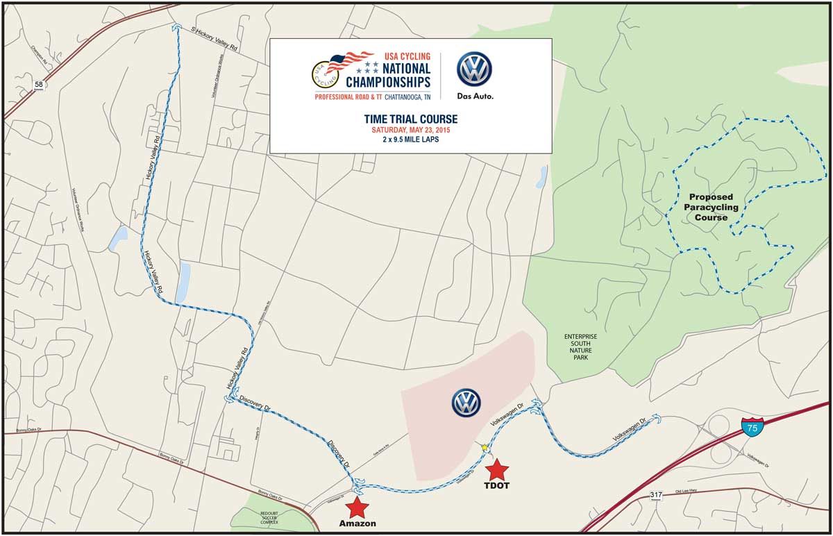 The 2015 USA Pro national championships time trial course