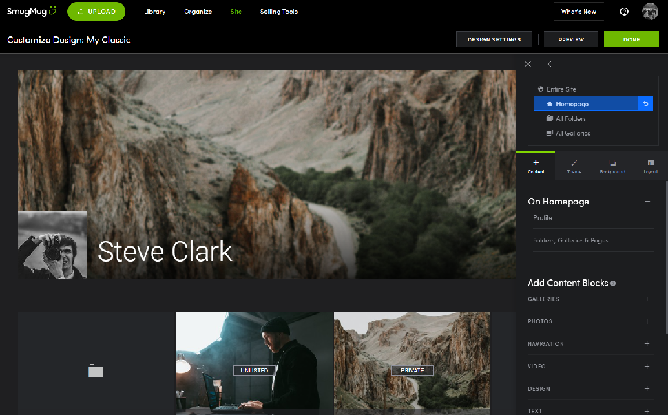 Using SmugMug photo cloud storage service