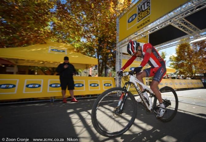Max Knox bows his head in relief after pushing through to win in Clarens