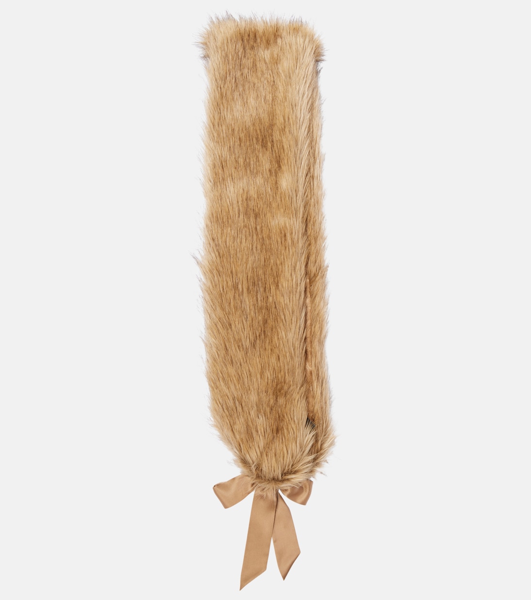 Bowless mesh fur scarf