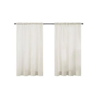 Mainstays Sheer Voile Single Curtain Panel in white