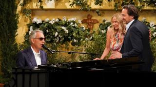 Andrea Bocelli, Katherine Kelly Lang as Brooke Logan and Thorsten Kaye as Ridge Forrester in The Bold and the Beautiful